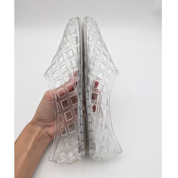 Jeffrey Campbell Jellz Slip-On Flat Shoes Women's Clear Silver Size US8 EU39 - Picture 5 of 12